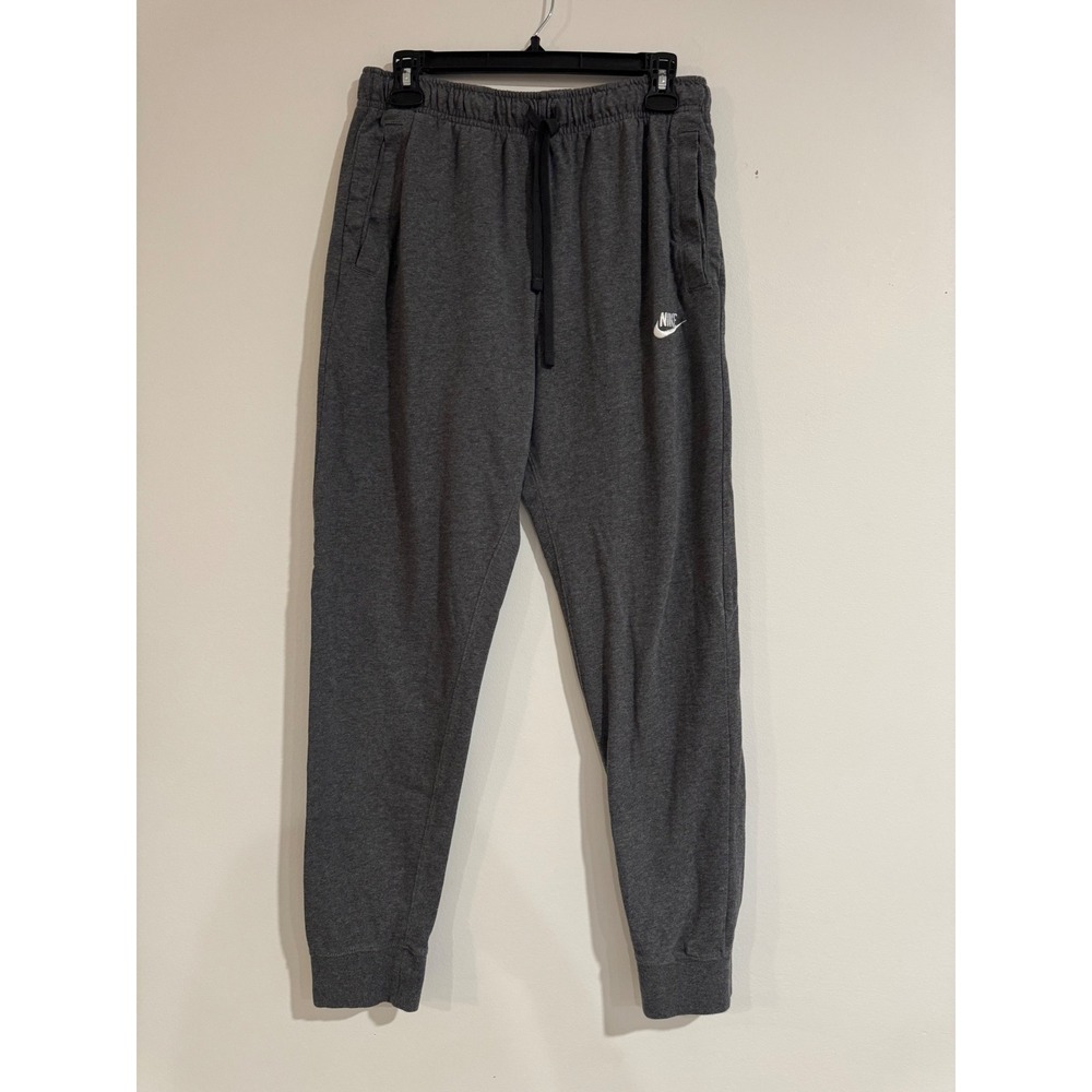 Nike Sportswear Club Joggers Women Size Medium Charcoal Grey Tapered Leg